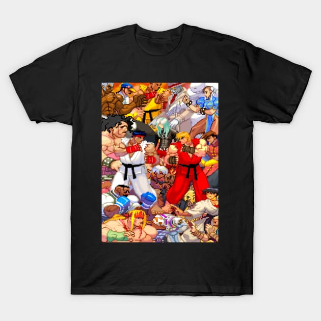 Street Fighter Third Strike - Fight! T-Shirt by Vino